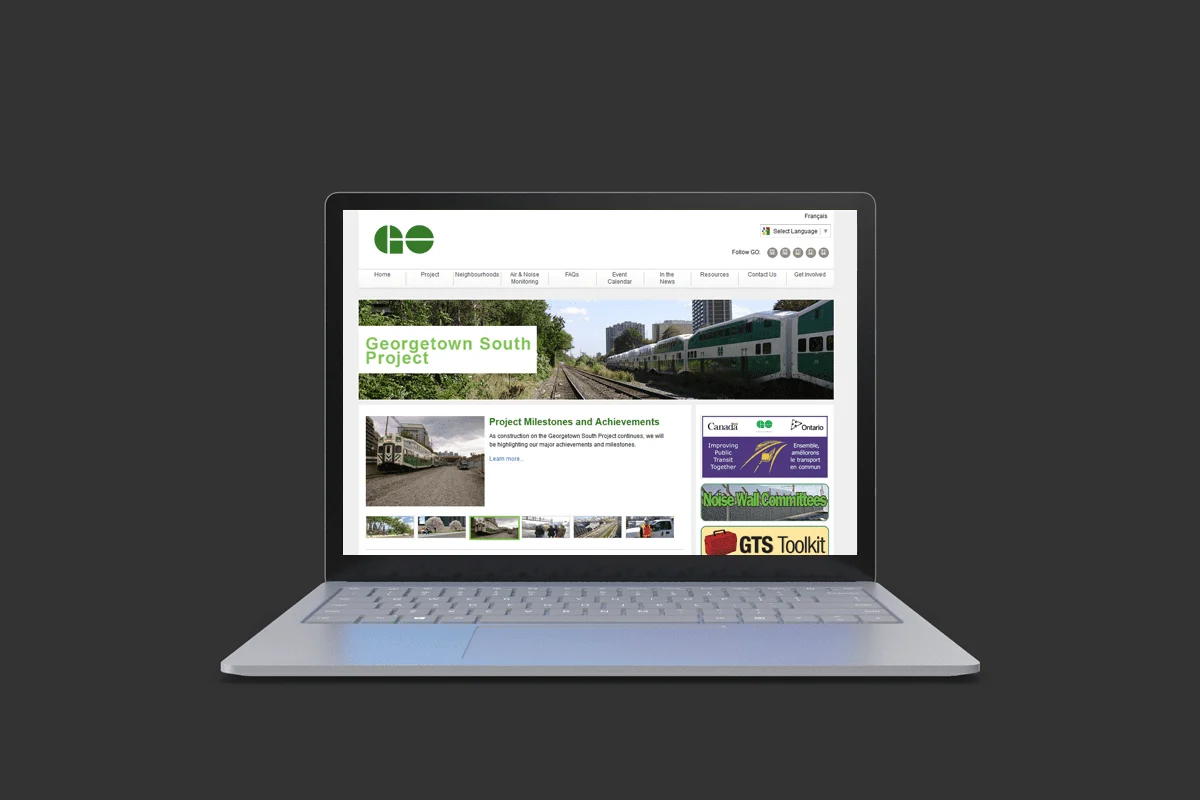 GOTransit.com web page
